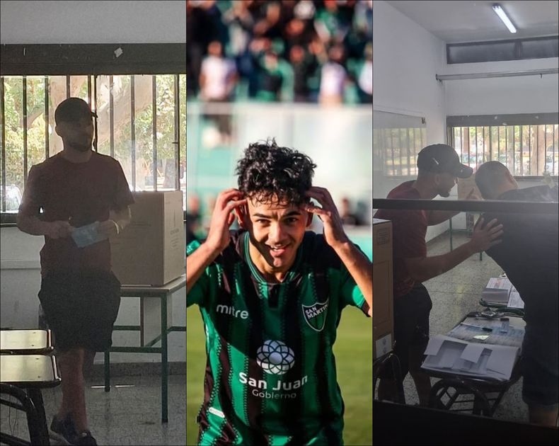 Chaco Molina y su primer voto en San Juan: el presidente de mesa era verdinegro y le hizo un pedido muy especial para el duelo con el Tomba