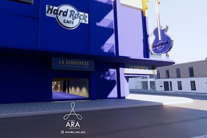 Así quedaría la esquina de Brandsen y Del Valle Iberlucea luego de las obras que se realizarían en la Bombonera de aprobarse el contrato con Hard Rock.