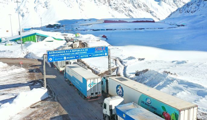 34 días de aislamiento cordillerano: pasas y cales sufren el impacto histórico del cierre del Paso Libertadores
