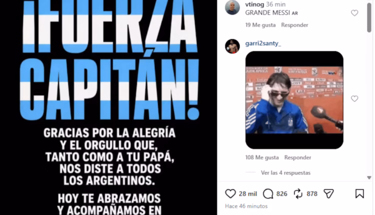 “Fuerza capitán”: el presidente Javier Milei le envió un mensaje de apoyo a Lionel Messi