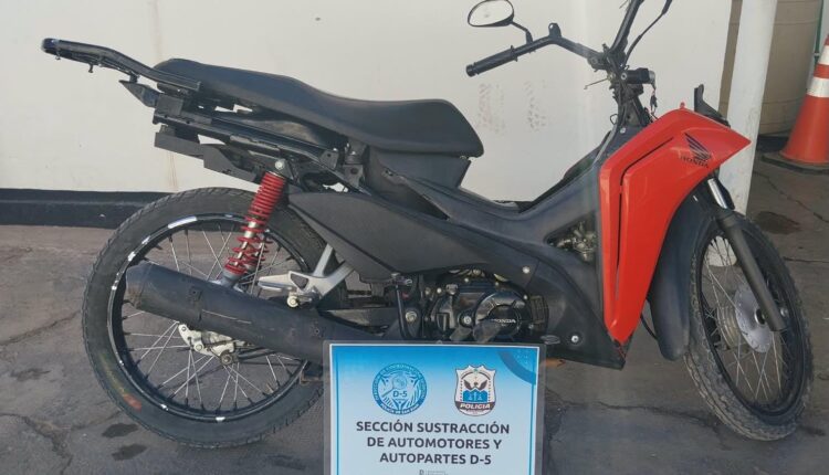 Recuperaron en Carpintería una moto que tenía pedido de secuestro por robo