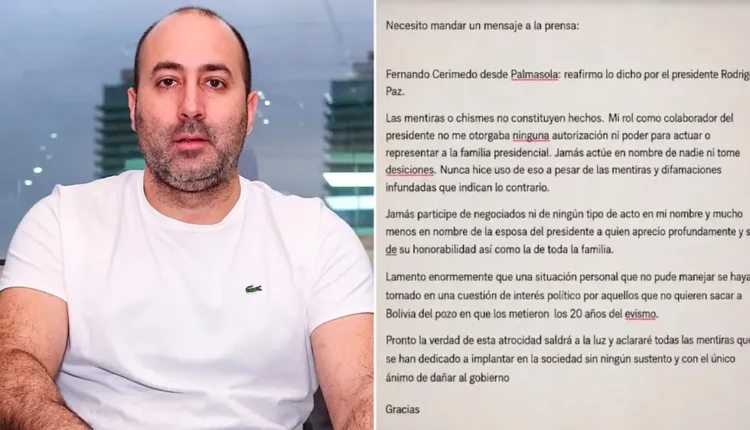 Fernando Cerimedo se defendió desde la cárcel: “Mi rol como colaborador no me otorgó ningún poder”