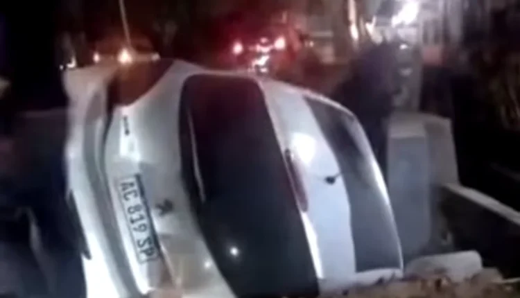Volcó un auto en el límite entre Rawson y Pocito y buscan determinar el estado del conductor