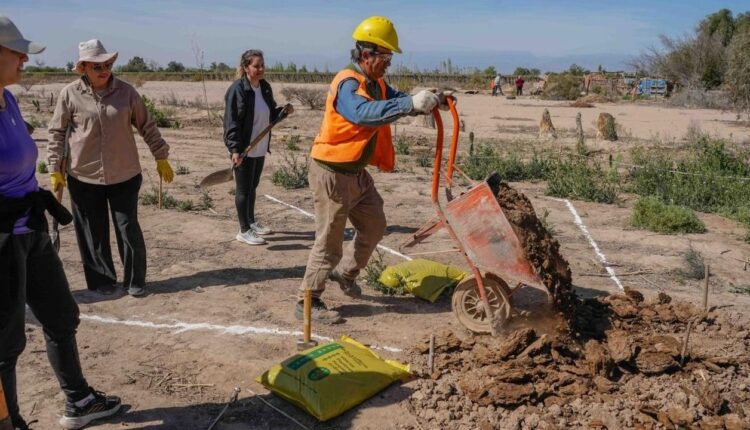 Jornada verde en Chimbas: vecinos participaron de una acción ambiental y puesta en valor del Vivero Municipal en El Mogote