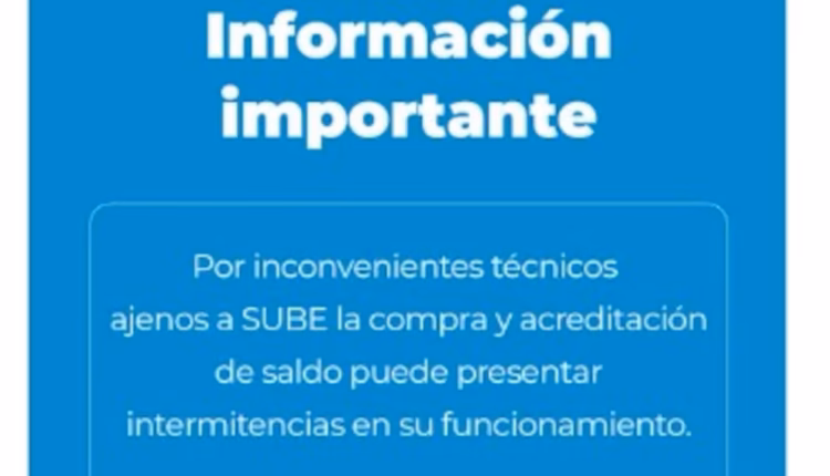 Fallas en la tarjeta SUBE impiden cargar saldo en la app, ventanillas y máquinas de estaciones