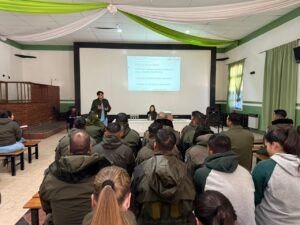 Calingasta: más de 300 aspirantes de Gendarmería participaron de una jornada de prevención del suicidio