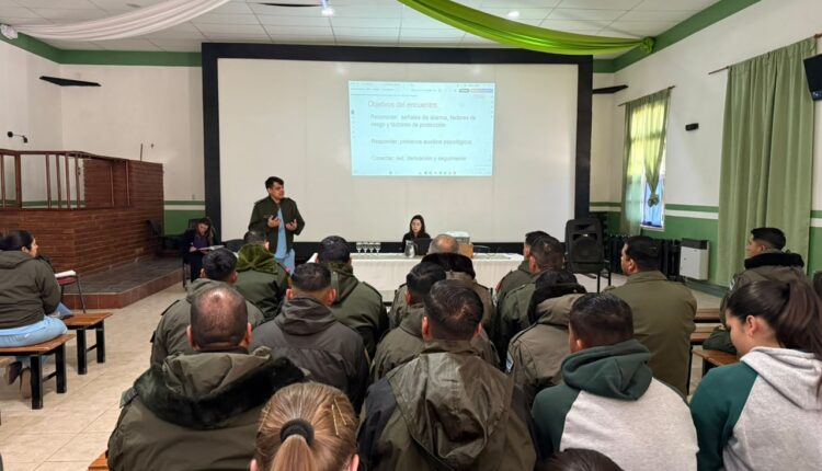 Calingasta: más de 300 aspirantes de Gendarmería participaron de una jornada de prevención del suicidio