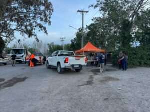 Operativo oficial: asistencia y relevamiento en Rawson y Santa Lucía tras los incendios por el Zonda