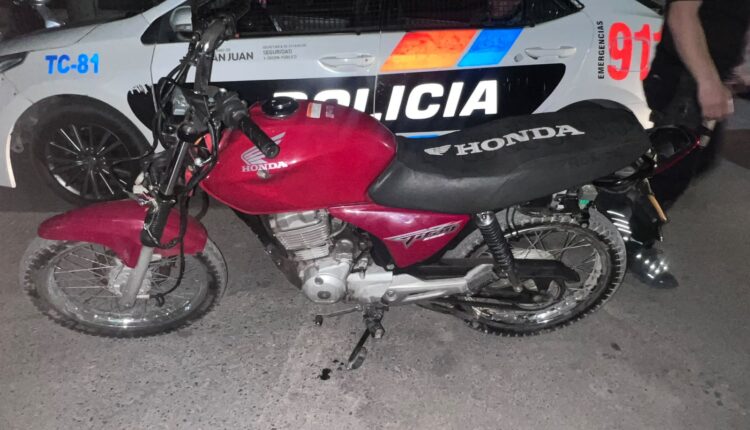 Rawson: detienen a un menor de 16 años con una moto de dudosa procedencia