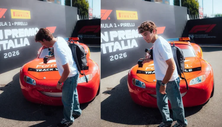 Colapinto conoció al Rayo McQueen en Monza y protagonizó un insólito momento