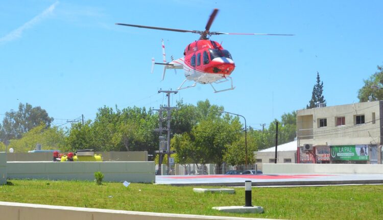 Tras una cirugía cardíaca en Mendoza, trasladaron en helicóptero a un bebé sanjuanino para continuar su recuperación