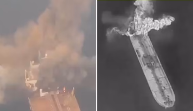 Irán señala que buque petrolero “infractor” se incendió tras impactar minas en el estrecho de Ormuz