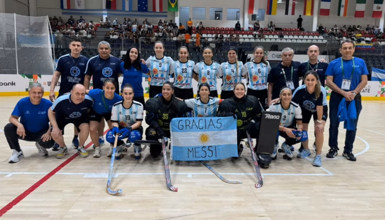 Las Águilas homenajearon a Messi antes de un duelo clave ante España