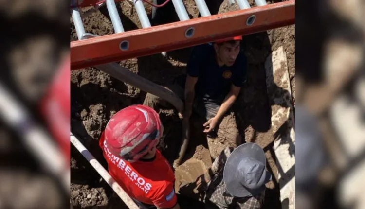 Rescatan a un operario que quedó atrapado en un pozo de agua en el departamento Albardón
