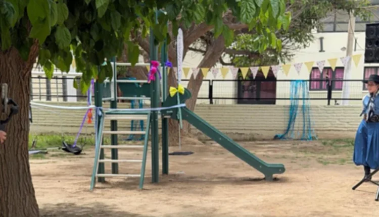 De tapitas recicladas a un espacio de juegos: una escuela de Ullum inauguró su nuevo patio ecológico