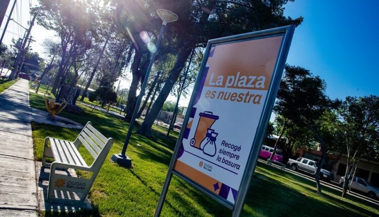 Capital avanza con la limpieza de plazas y espacios verdes del sector sur